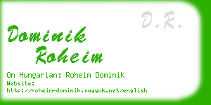 dominik roheim business card